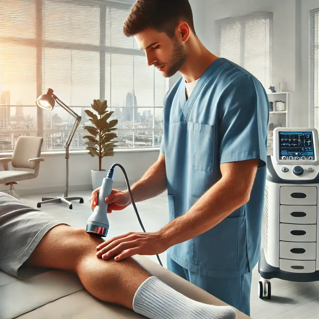 عکس گرافیکی انجام فیزیوتراپی پا