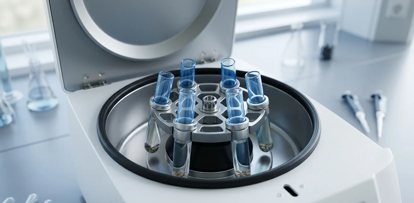 دستگاه سانتریفیوژ آزمایشگاهی همراه با لوله های شاهد