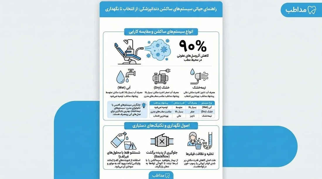 اینفوگرافیک ساکشن دندانپزشکی
