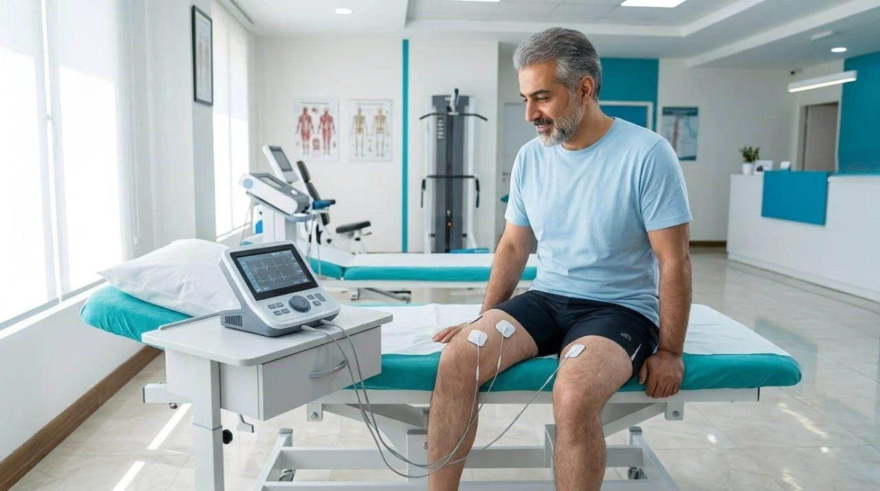 تصویر شاخص تقویت عضلات مردی در مرکز فیزیوتراپی با دستگاه تقویت عضلات